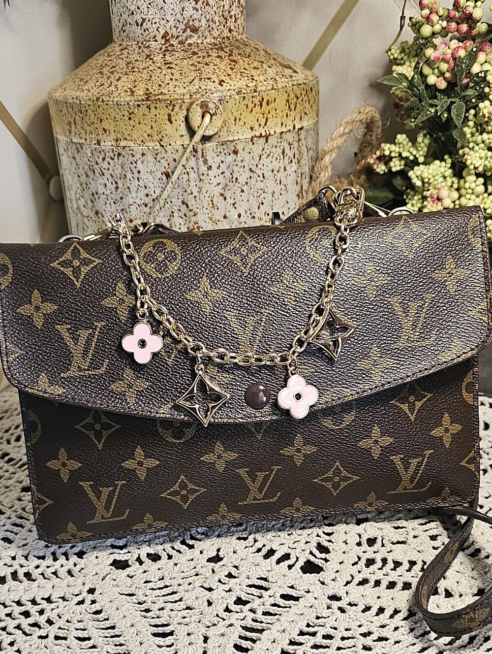 Louis Vuitton Monogram Pochette Double Rabat With COA.